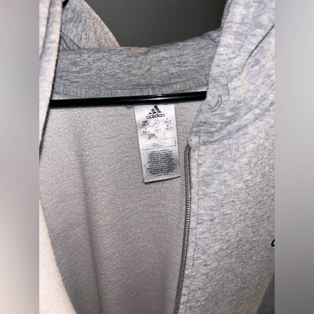 -Gray and black Adidas Hoodie- - Picture 2 of 3